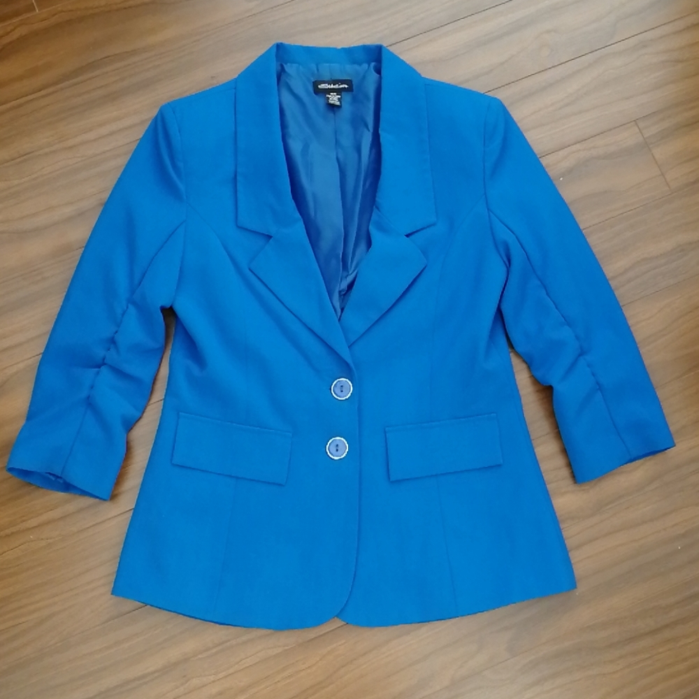 (3/$20) VGUC Seduction 3/4 sleeve blue blazer